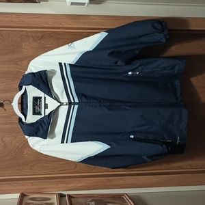 ZeroXPosur Blue White Windbreaker Jacket Coat Womens 1X removable Hood